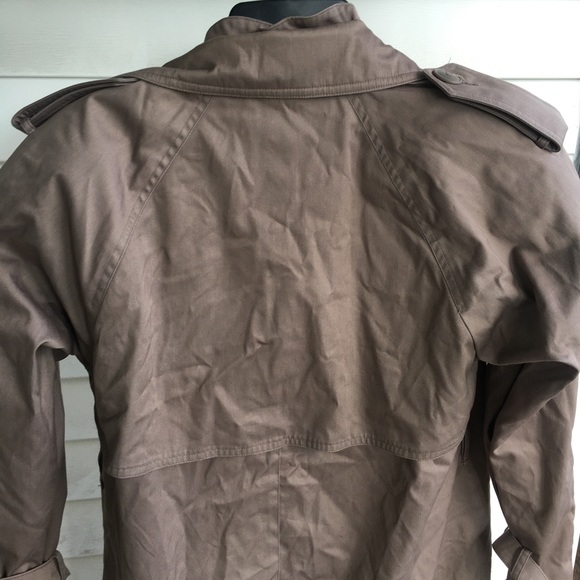 Trench Coat\ Deep Taupe Women’s Trench Coat Sz S/M - Picture 7 of 12